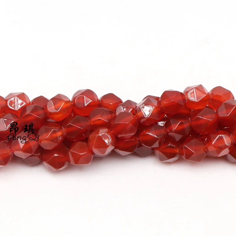 Натуральные Красные Полосатые Агаты Оникс Камень Бисер 6/8/10 мм дрель