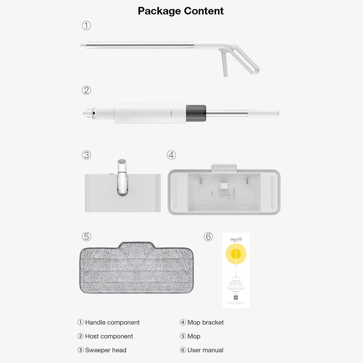 

Hot Deerma TB900 Sweeping and Mopping 2 in 1 Handheld Water Spraying Mop Floor Cleaner Rotatable Spiral Rolling Brush Sweeper