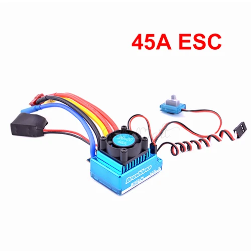 Only 45A ESC 3650 3900kv 4300kv бесщеточный двигатель/45A 60A 80A 120A бесщеточный ESC электрический регулятор скорости пыленепроницаемый для 1:10 1/10 RC автомобилей - Цвет: Only 45A ESC
