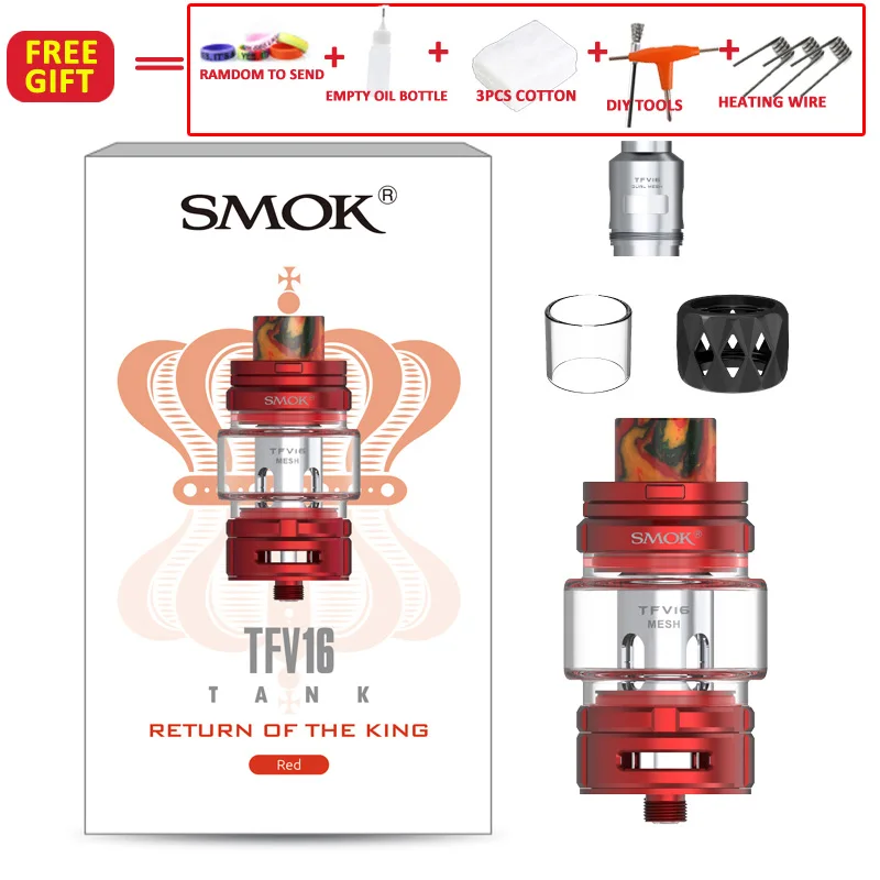 red TFV16tank SMOK X-priv комплект с 8 мл TFV12 Prince Tank Vaporizer 225 Вт X priv Mod электронная сигарета SMOK VAPE Kit VS G-priv 2 - Цвет: red TFV16tank
