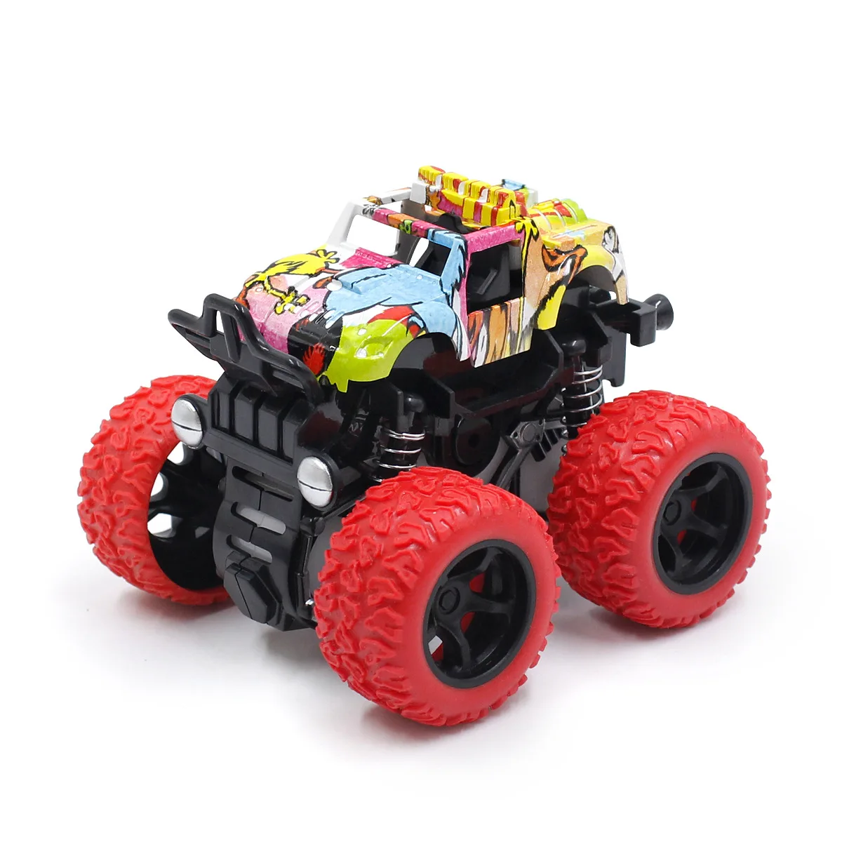 Детская игрушечная машинка Babe Duck с граффити из мультфильма 4 колеса двойной