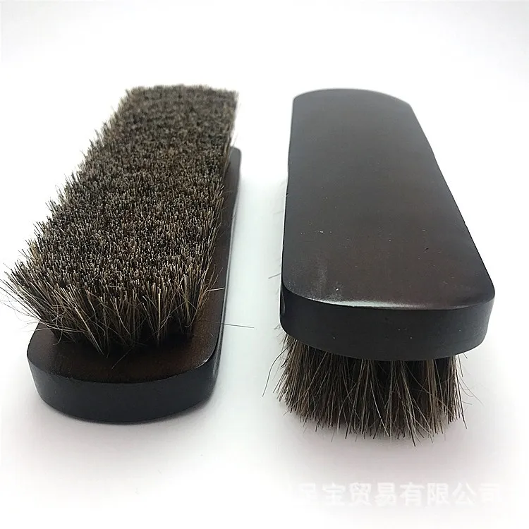 Щетка для обуви из конского волоса шлифованная и полированная матовая замша