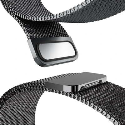 Hangrui металлический ремешок для Amazfit Verge 2 Миланская Петля из нержавеющей стали для Amazfit A1807 умные наручные часы ремешок - Цвет: Black strap