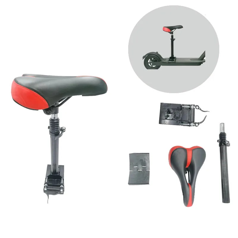 Wholesale Scooter Red Soft Saddle Seat For Xiaomi M365 Scooter Adjustable Seat With Shock Absorbing Install Scooter Seat