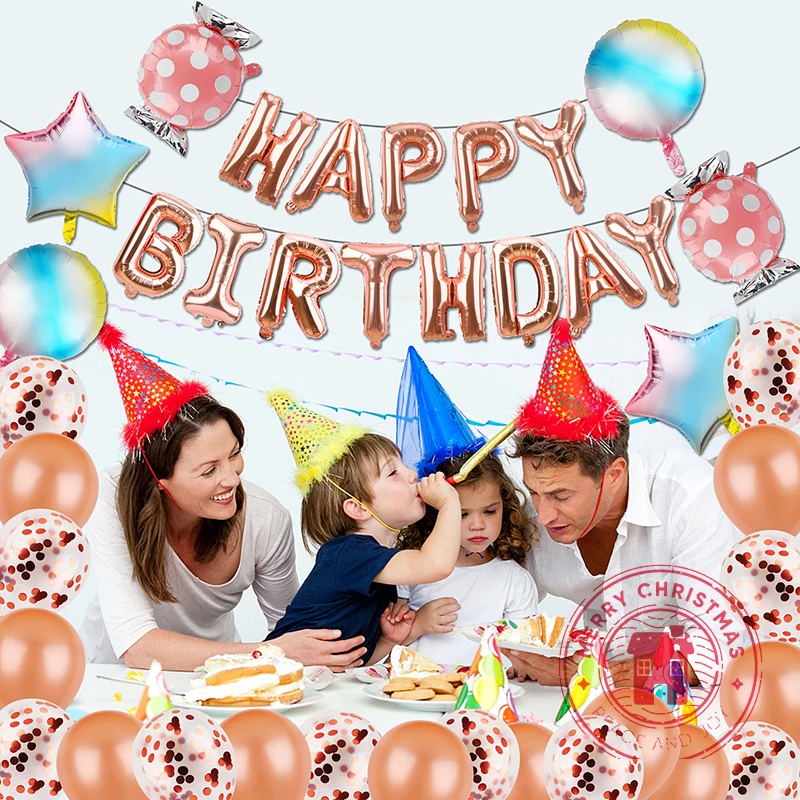 

Cartoon Fruit Balloons Aluminum Foil Pentagram Round Ball Baby Shower Happy Birthday Letter Balloon Colorful Paper Scrap Globos