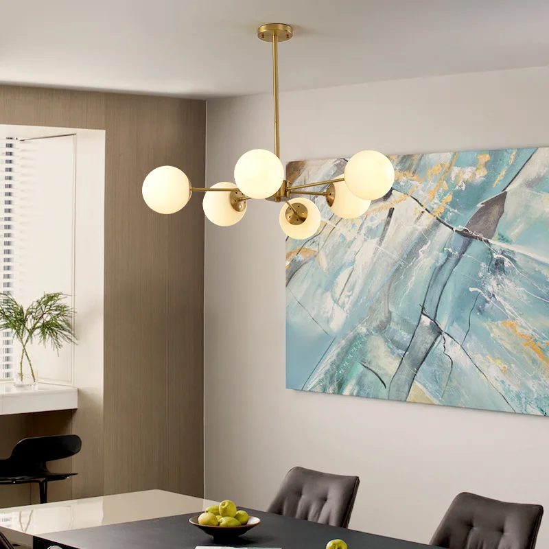 Золотой магический Bean светодиодный подвесной светильник s для столовой