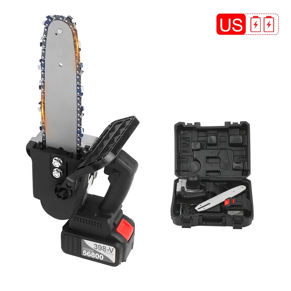 

21V Electric Chain Saw Garden Portable Electric Pruning Saw Rechargeable Hand Held Electric Pruning Saw Small Mini 4 Inch Saw
