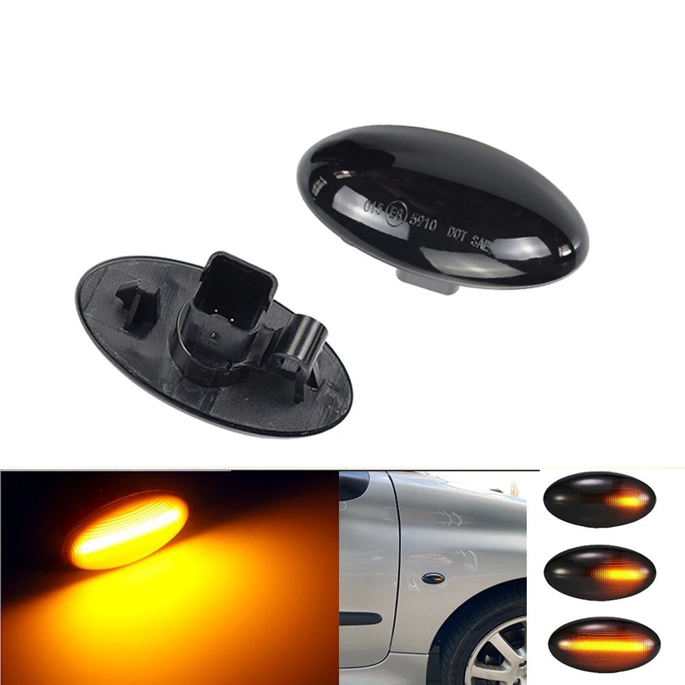 Последовательный поворотник для Peugeot 307 206 207 407 107 607 Citroen C1 C2 C3 C5 1 пара светодиодный
