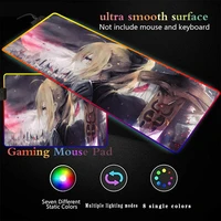 saber fate anime rgb 900x400300x600 large gaming led backlight mouse pad xxl gamer keyboard mousepad with locking edge desk mat