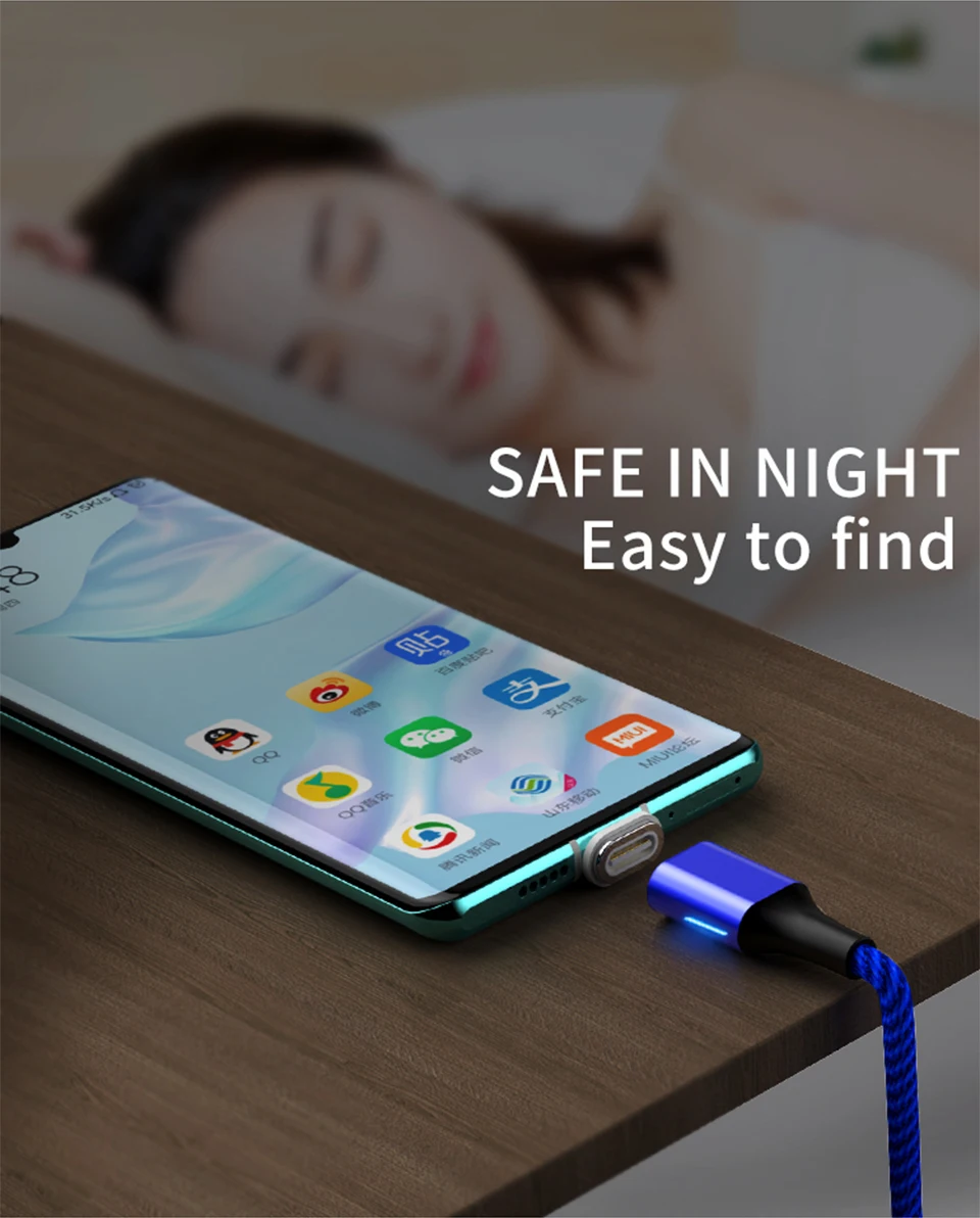 Магнитный кабель Tongyinhai для Iphone, Android, кабели для зарядки, MicroUSB type C, быстрая зарядка, зарядное устройство, 1 м, 1,5 Мбит, шнур для Xiaomi