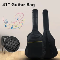 41 acoustic guitar bag double straps black backpack waterproof wear resistant protection soft inner anti collision guitar bag