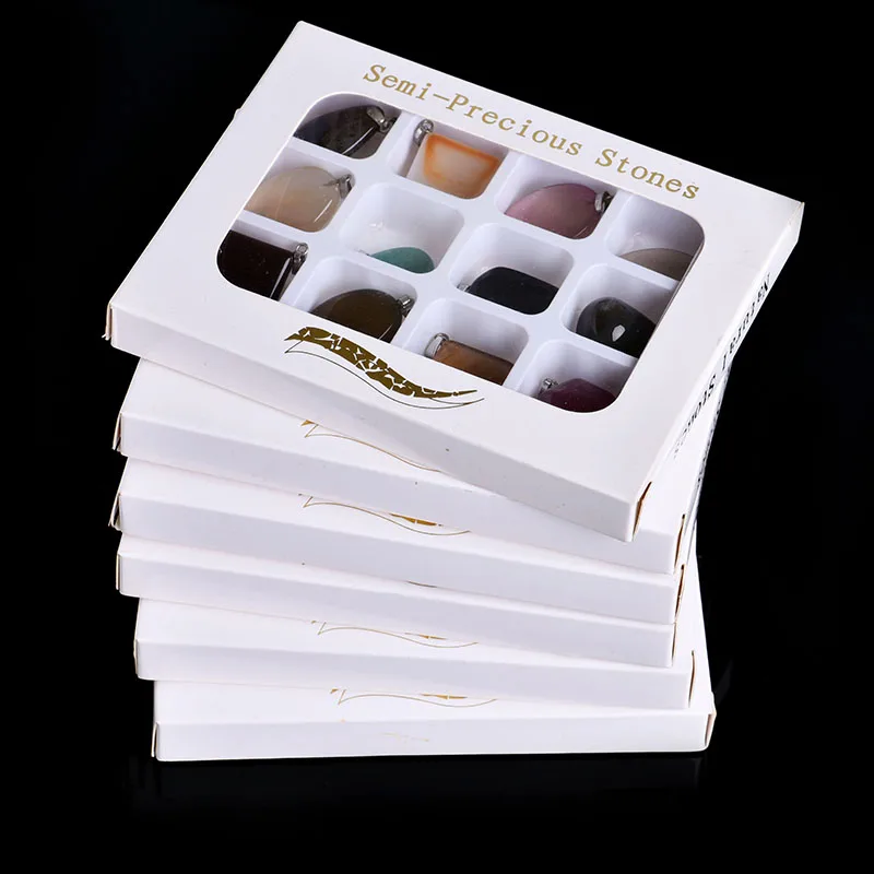 12 коробок из 1 натурального камня уникальный круглый цвет натуральный агат