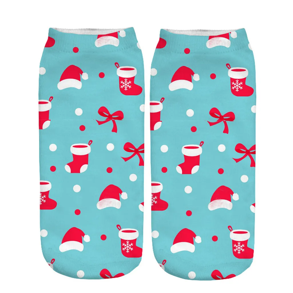 3 пары рождественских носков осенне зимние теплые носки с рисунком Санта Клауса и