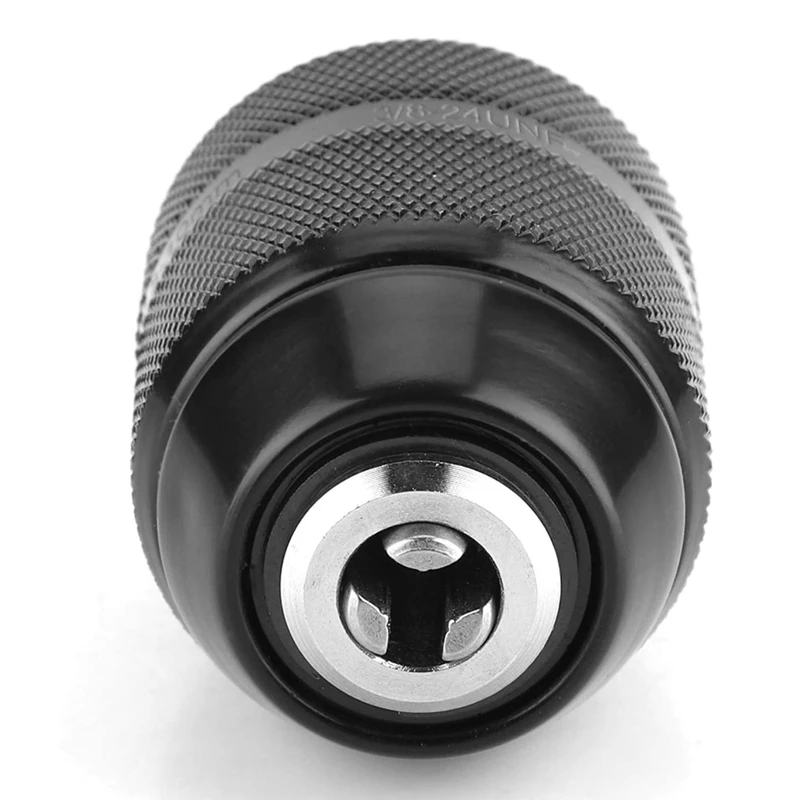 

Keyless 0.8-10mm 3-Jaw 3/8-24UNF Drill Chuck Quick Change Adapter Shank 1/4Inch Hex Square Fit Rotary Hammer