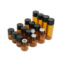 empty essential oil bottles mini small amber dark brown transparen glass sample refillable bottle for travel vials with orifice
