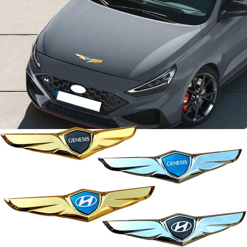 

Автомобильная наклейка на переднюю крышку капота, значок, наклейка для Hyundai Genesis, эмблема I40 Accent IX35 Kona I20 I30 I10 Tucson Elantra Sonata Azera