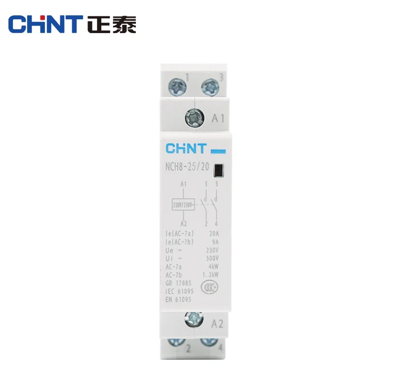 CHINT CHNT NCH8-20 Modular AC household Contactor 220V 230V 20A 1NO 1NC 2NO 2NC | Contactors