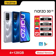 Realme Narzo 30 5G NFC Smartphones 4GB RAM 128GB ROM Dimensity 700 48MP 5000mAh android Smart Mobile Cellphones Global Version