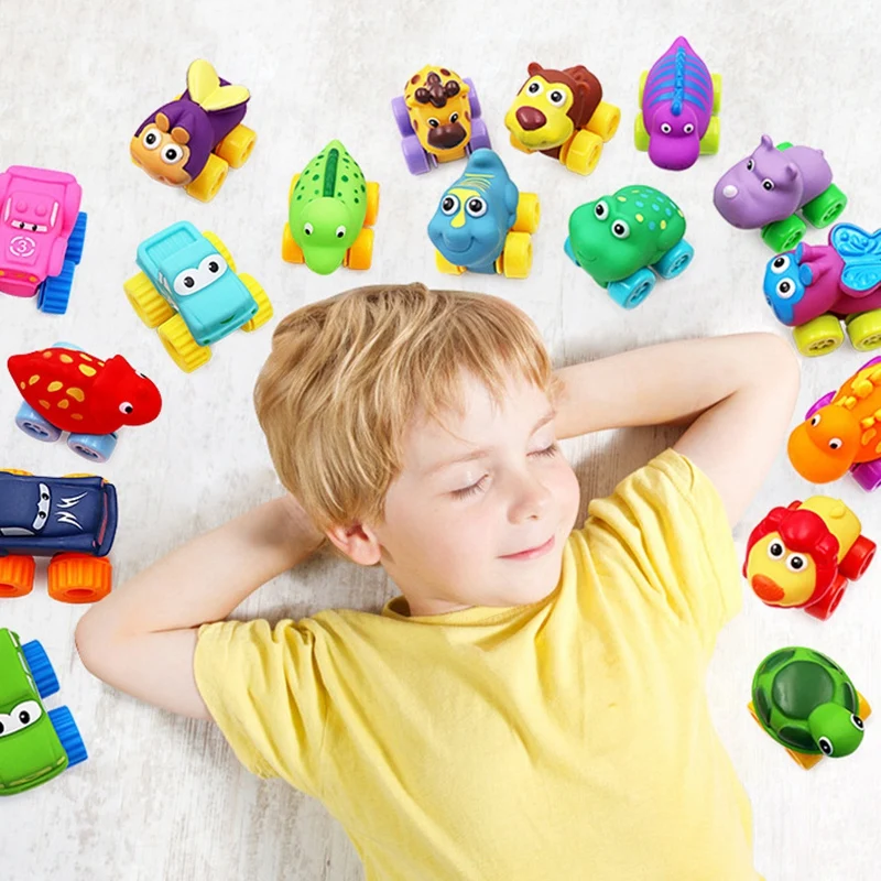 Мягкий резиновый автомобиль ползающий для купания воды головоломки детские
