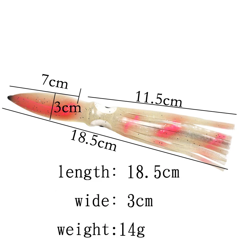 5 шт. мягкая резиновая рыболовная приманка 18 см 14 г