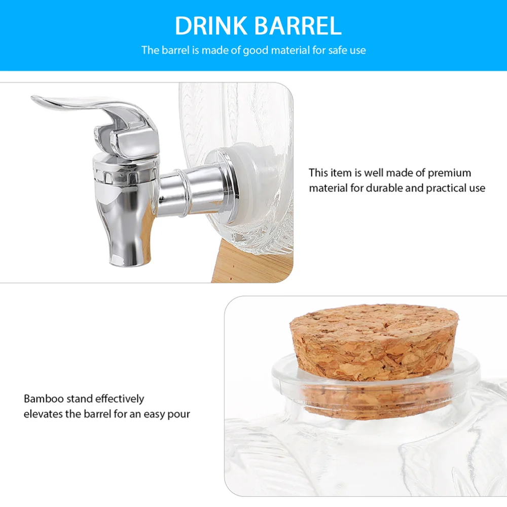 

2 Sets of Large Capacity Dispenser Brewing Container Sealing