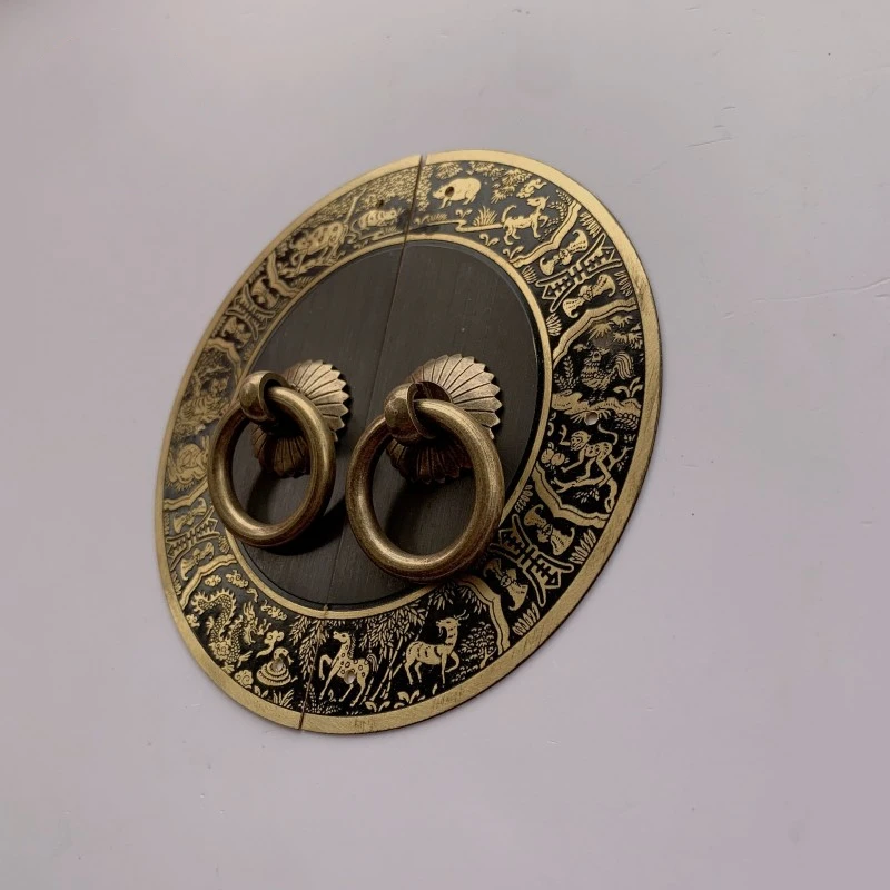 

2pcs New Chinese style wardrobe copper handles kitchen cabinet Door drawer Pulls classical furniture hardware