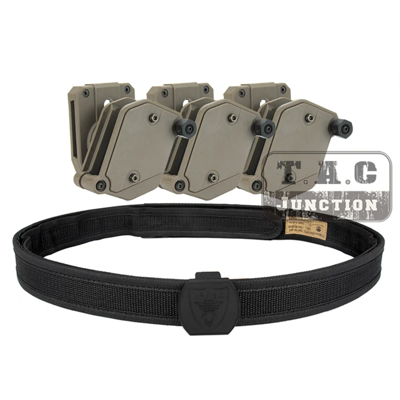 IPSC Magazine Holster USPSA IDPA Competition High Speed Shooting Inner & Outer Belt w/ 3 x Multi-Angle Speed Pistol  Pouch Mag