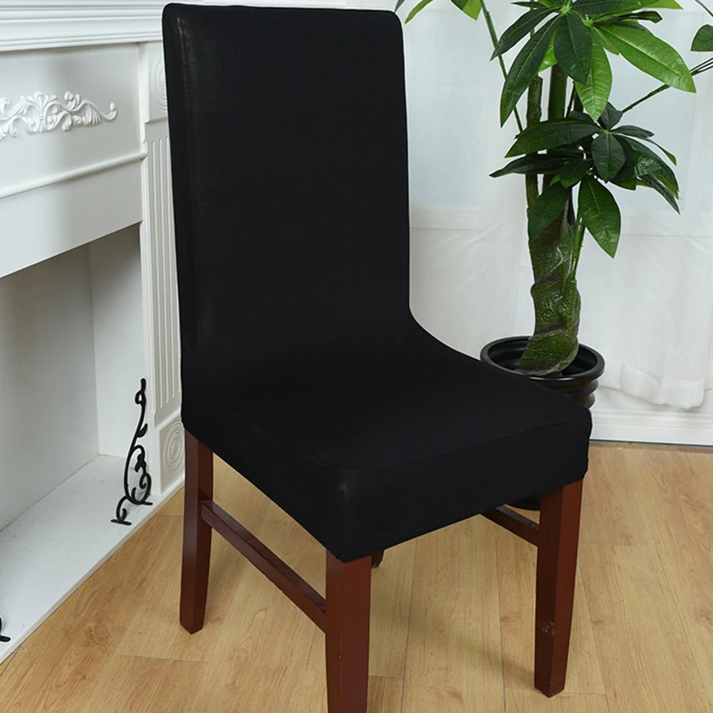Polyester Chair Cover Black Dining Room Slipcover Removable Seat Elastic Protection For Home Supplies | Дом и сад