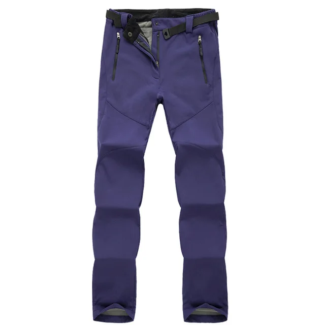 Women Dark Purple JACKSANQI женские и мужские уличные теплые походные брюки флисовые спортивные альпинистские походные горные водонепроницаемые женские брюки RA323 - Цвет: Women Dark Purple
