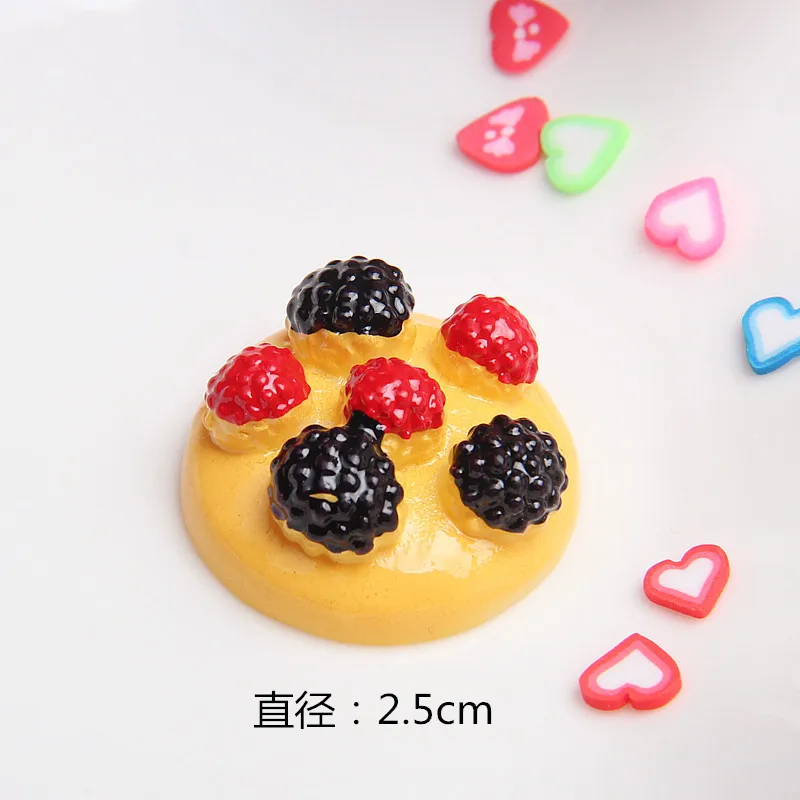 5 шт. имитация клубники фруктовый торт пищевая Смола плоская спина кабошон Kawaii DIY