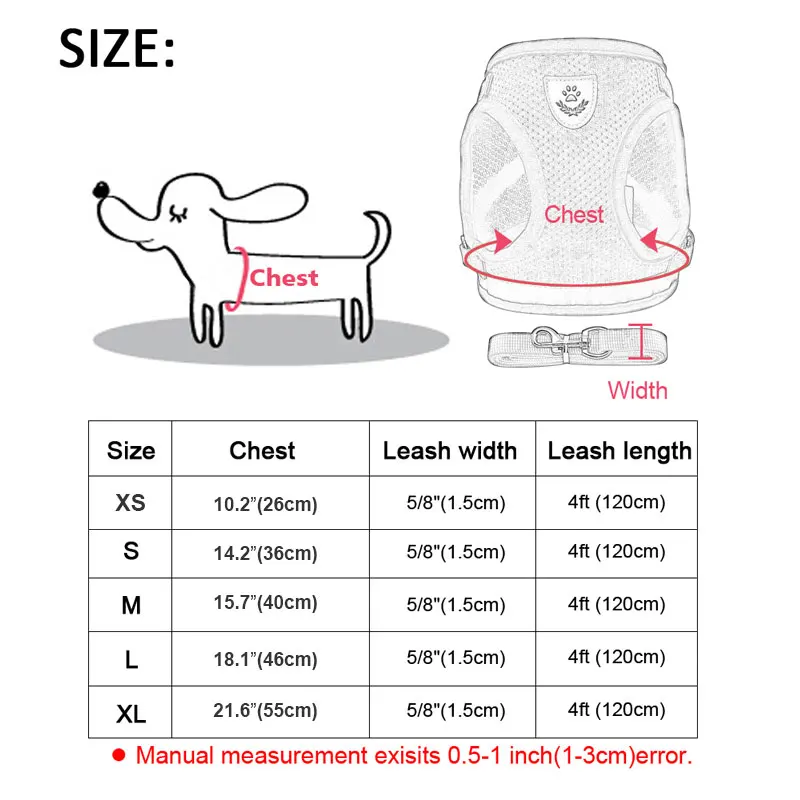 Шлейка для собак регулируемый светоотражающий жилет сетчатый поводок из