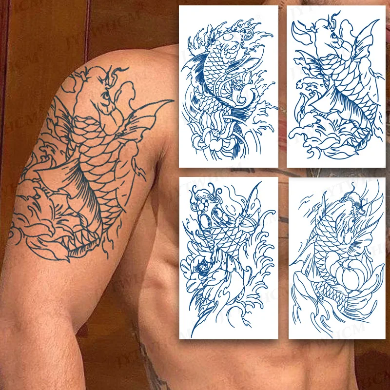 

Temporary Tattoos For Man Women Fake Waterproof Non-toxic Long Lasting 1 Sheet Removable Safe Body Art Makeup Tattoo Stickers