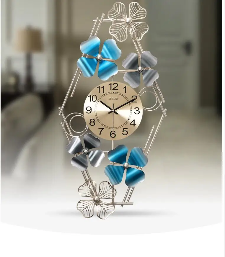 Настенные часы из кованого железа четырехлистный клевер настенные украшения для