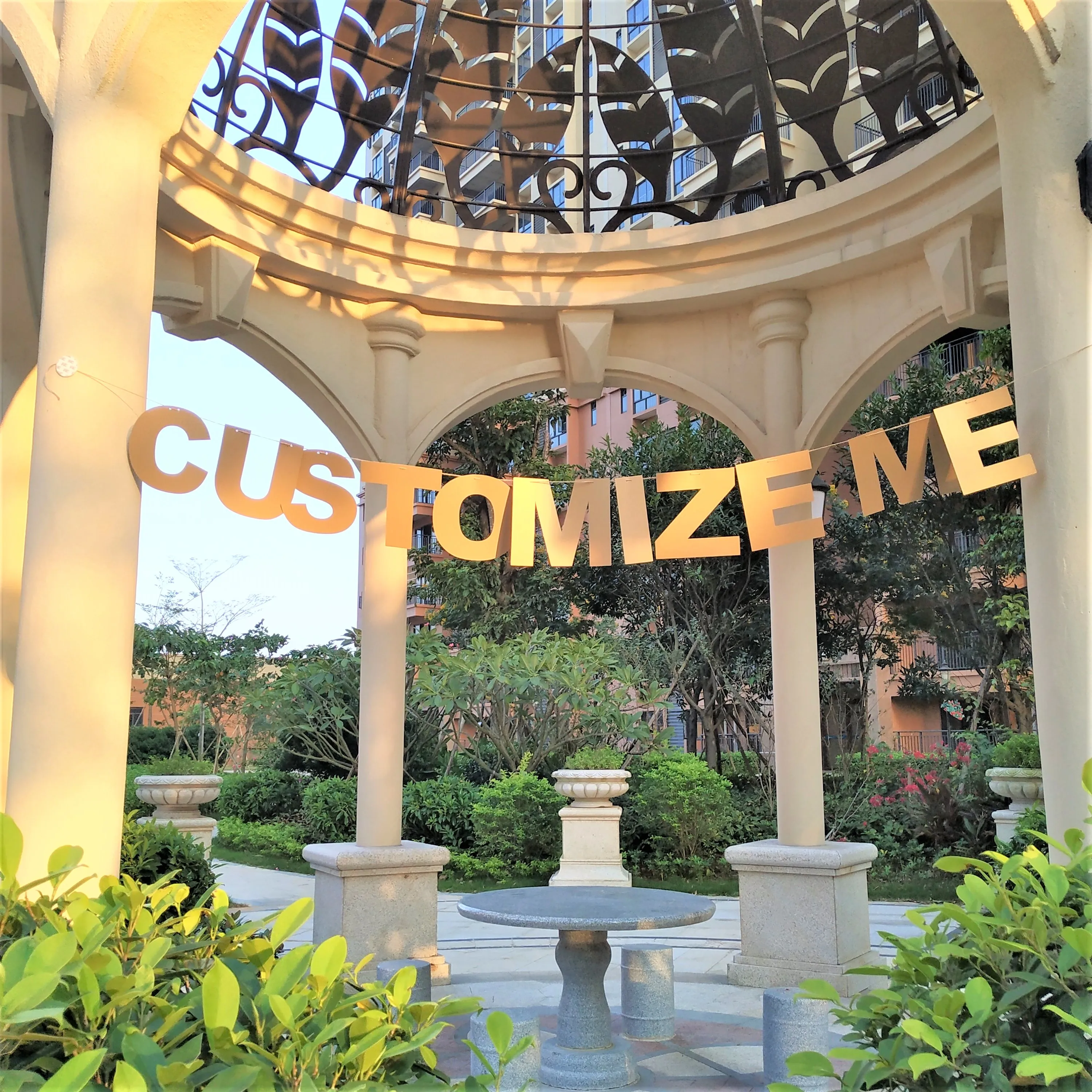 Персонализированный алфавит блестящие буквы бумажный баннер сделай сам