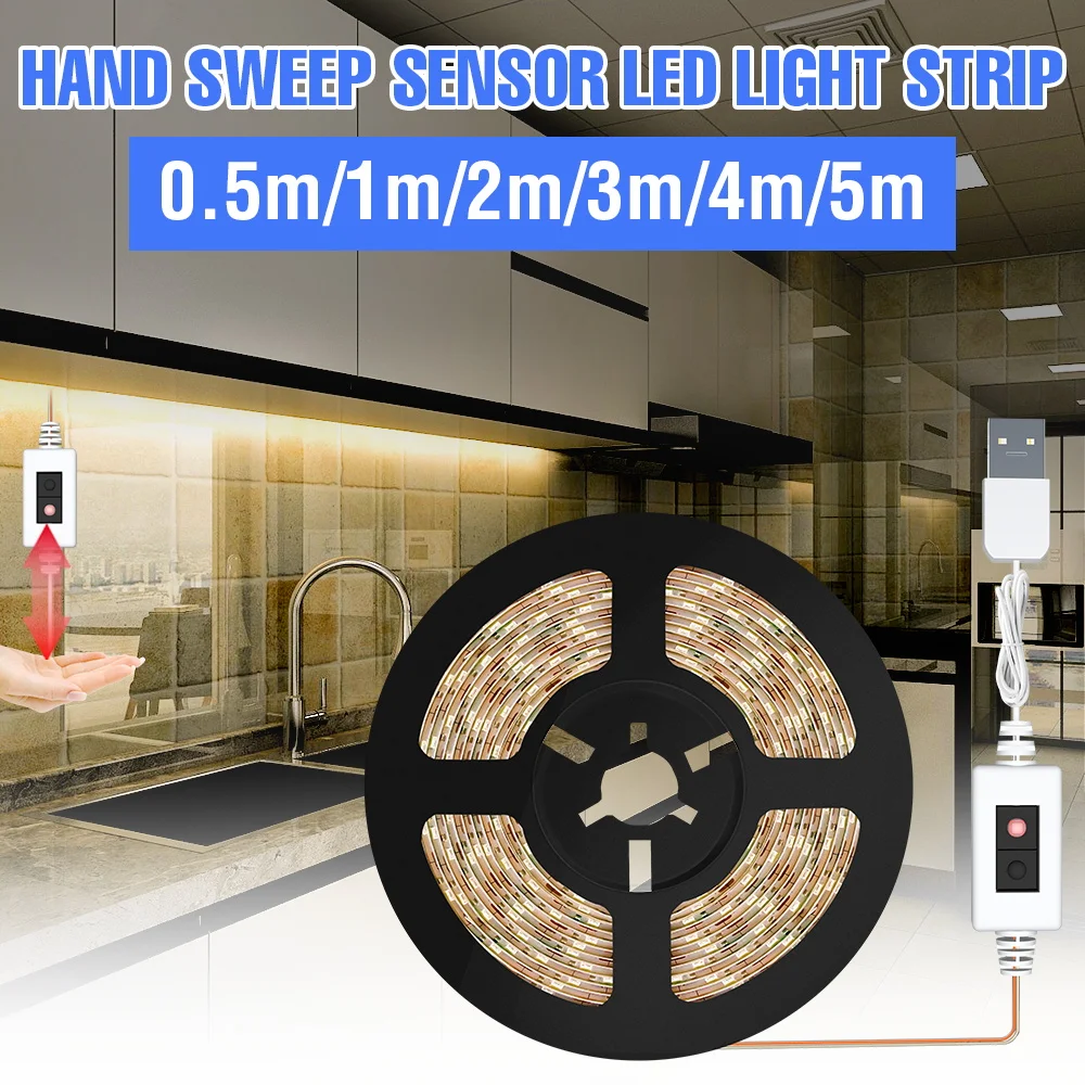 

LED Strip Lights USB Kitchen Wall Lamp TV Backlight 0.5M 1M 2M 3M 4M 5M For Bedroom Decoration Flexible Waterproof LED Lamp Tape