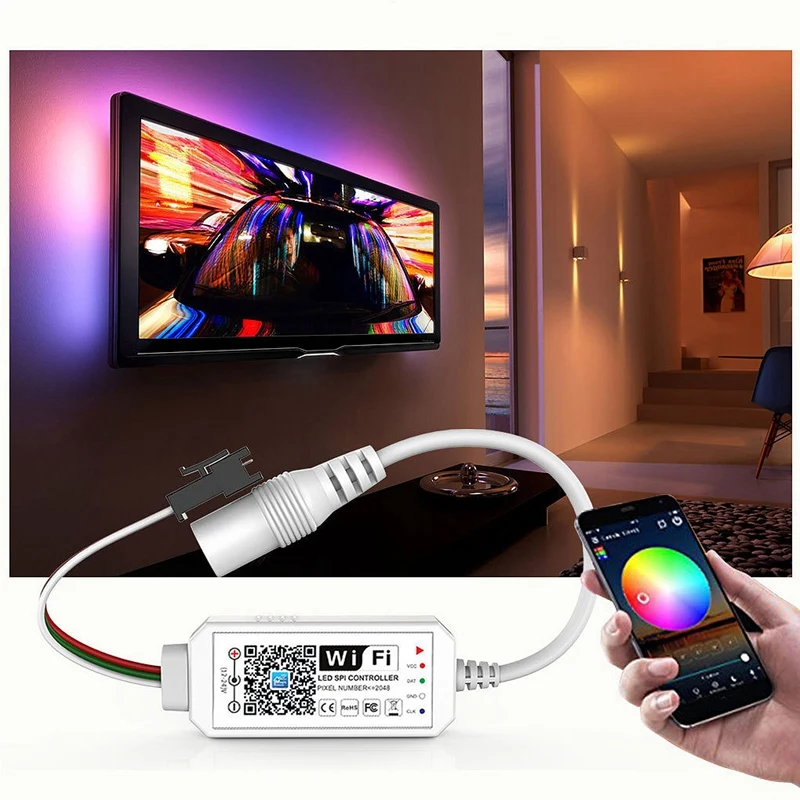 

12V Mini WiFi Multicolor Controller LED Light Bar Controller WS2811 1903 Light Bar Controller