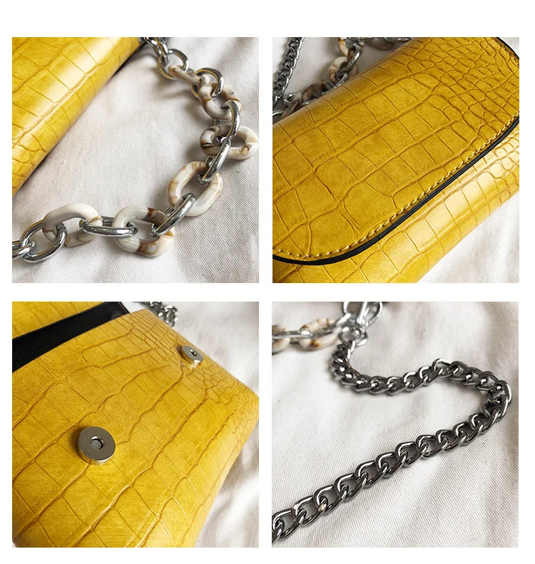 2020 New Fashion Crocodile Pattern Women Shoulder Bags Retro PU Leather Ladies Small Messenger Handbag Purse and Handbags |