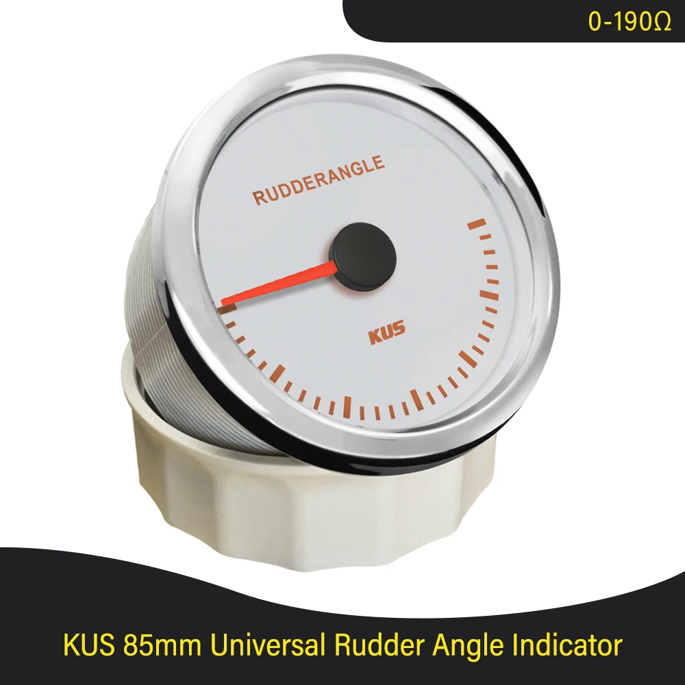 

KUS 85mm Marine Boat Rudder Angle Indicator Gauge 12/24V With KE41000 Rudder Sensor