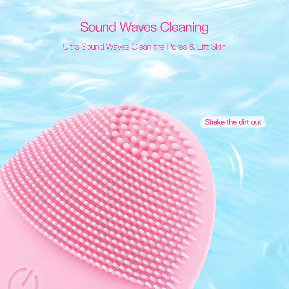 Мини звуковая волна Очищающая щетка для лица силиконовая пора глубокое очищение
