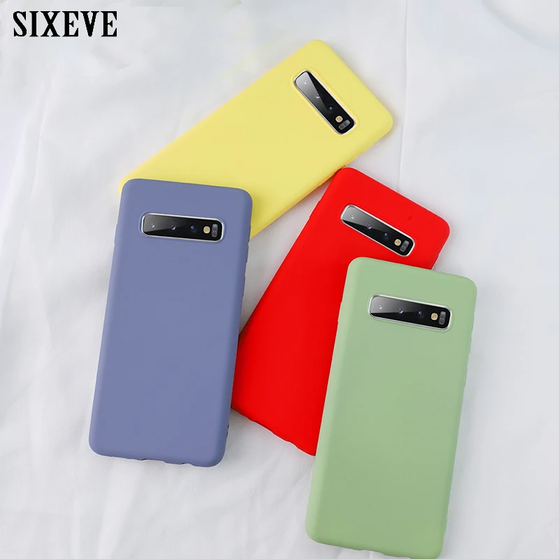 Жидкий силиконовый чехол для Samsung Galaxy S10 S9 S8 Plus S7 Edge A10 A20E A30 A40 A50 A60 A70 A80 A90 A6 A7 A9 J4 J6 J8