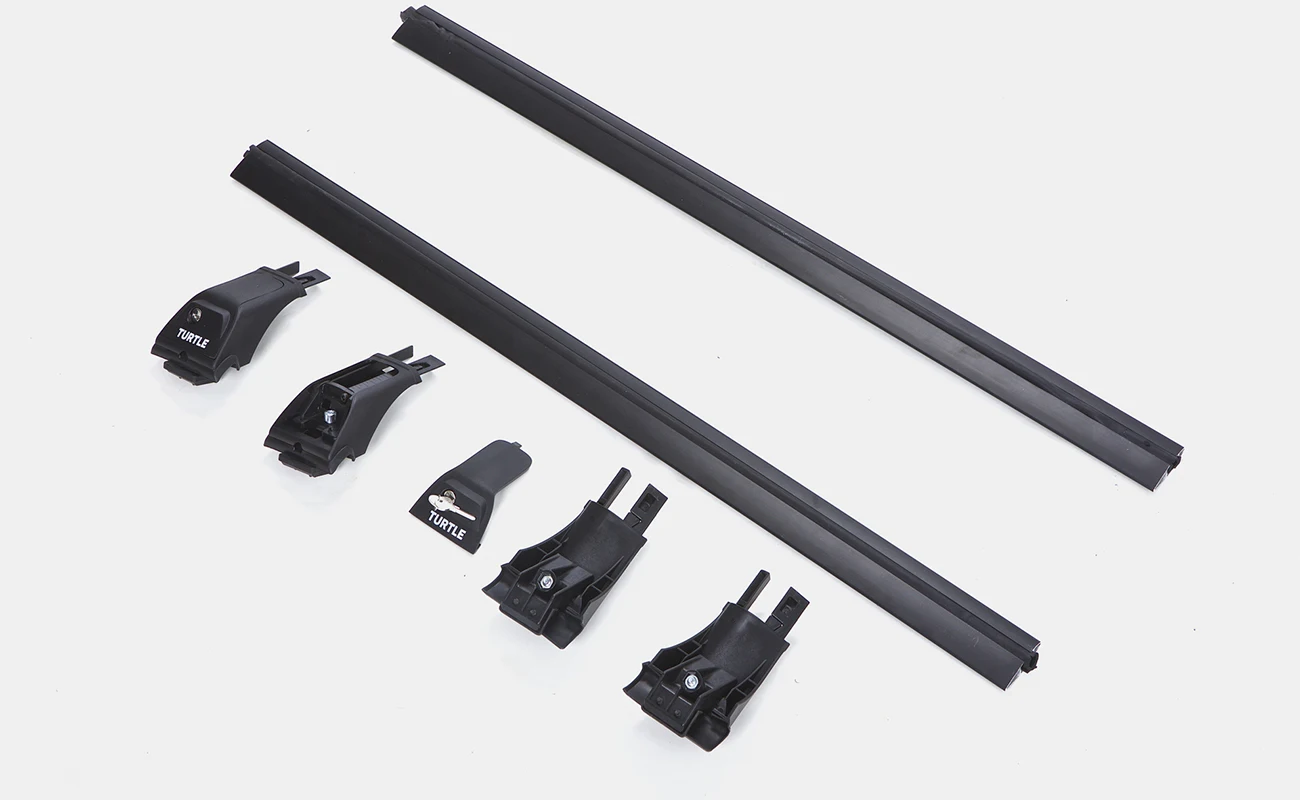 Багажник Turtle Tourmaline V1 на рейлинги TOYOTA LC PRADO 2002-2009 120 - Аэродинамические поперечины с