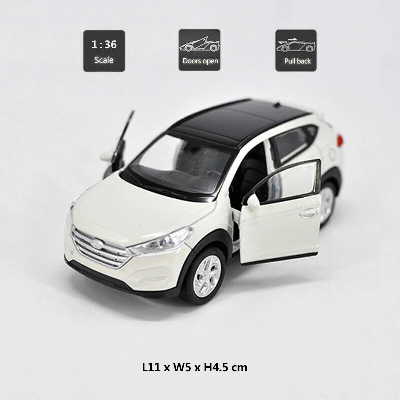 Модель автомобиля HOMMAT 1:36 Hyundai Tucson SUV литой автомобиль из сплава коллекционная