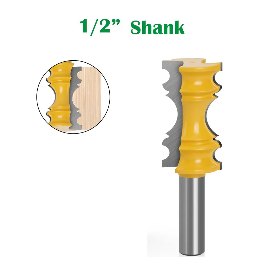 

1PC Router Bit Large Elaborate Chair Rail Molding Router Bit 1/2inch Shank Line Tenon Cutter For Woodworking Polishing