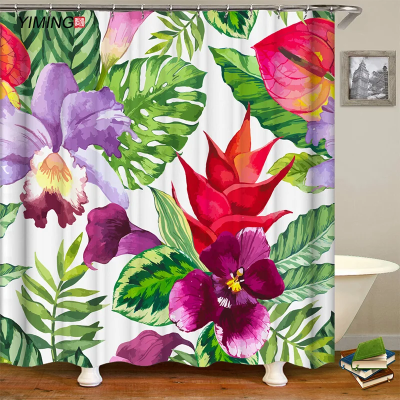 Занавеска для душа из полиэстера водонепроницаемая 180x200 см | Дом и сад