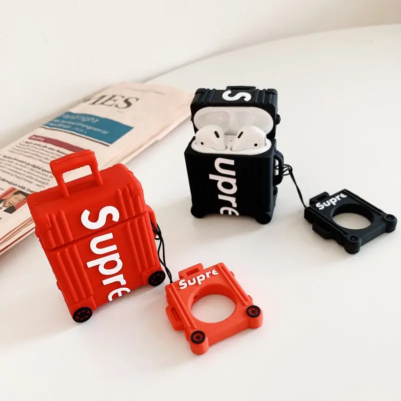 

3D Trunk Design Wireless Headphone Earphone Cases Protect Cover Case For AirPods For Apple Airpod 1 2