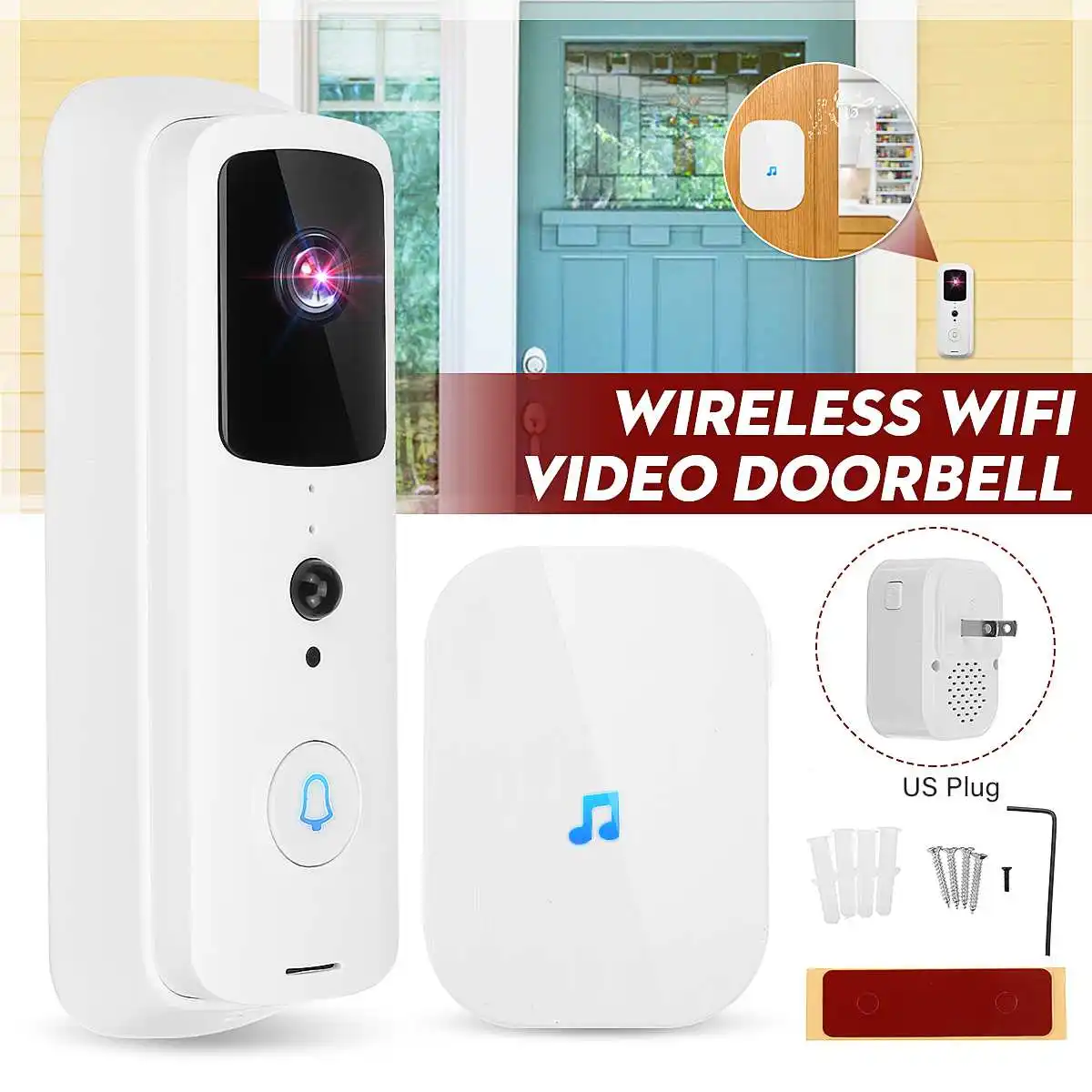 Smart Ip Video Intercom Wifi Video Deurbel Telefoon Deurbel 720P Camera Ir Alarm Draadloze Bewakingscamera Deur bell
