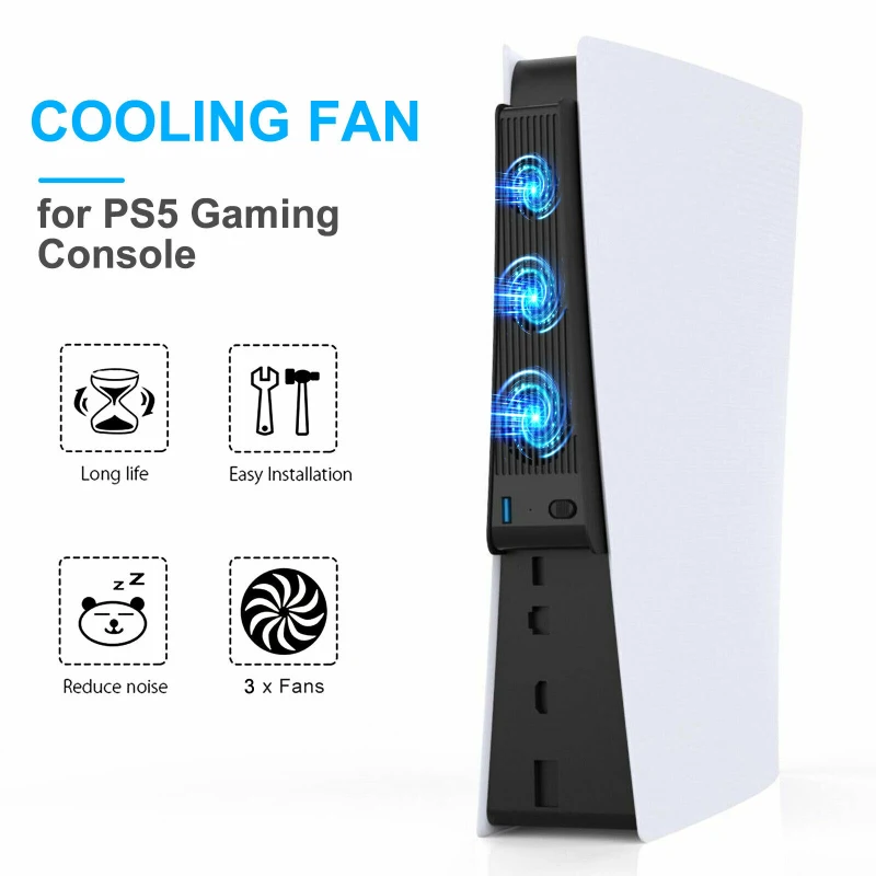 Прямая поставка охлаждающий вентилятор для PS5 хост USB 3-вентиляторная