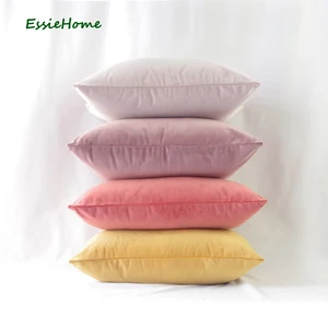 Мягкий чехол для подушки ESSIE HOME, 5 цветов, бархатный чехол для подушки, коралловый, пыльно-розовый, румянец, мятно-синий, покрывало для дивана