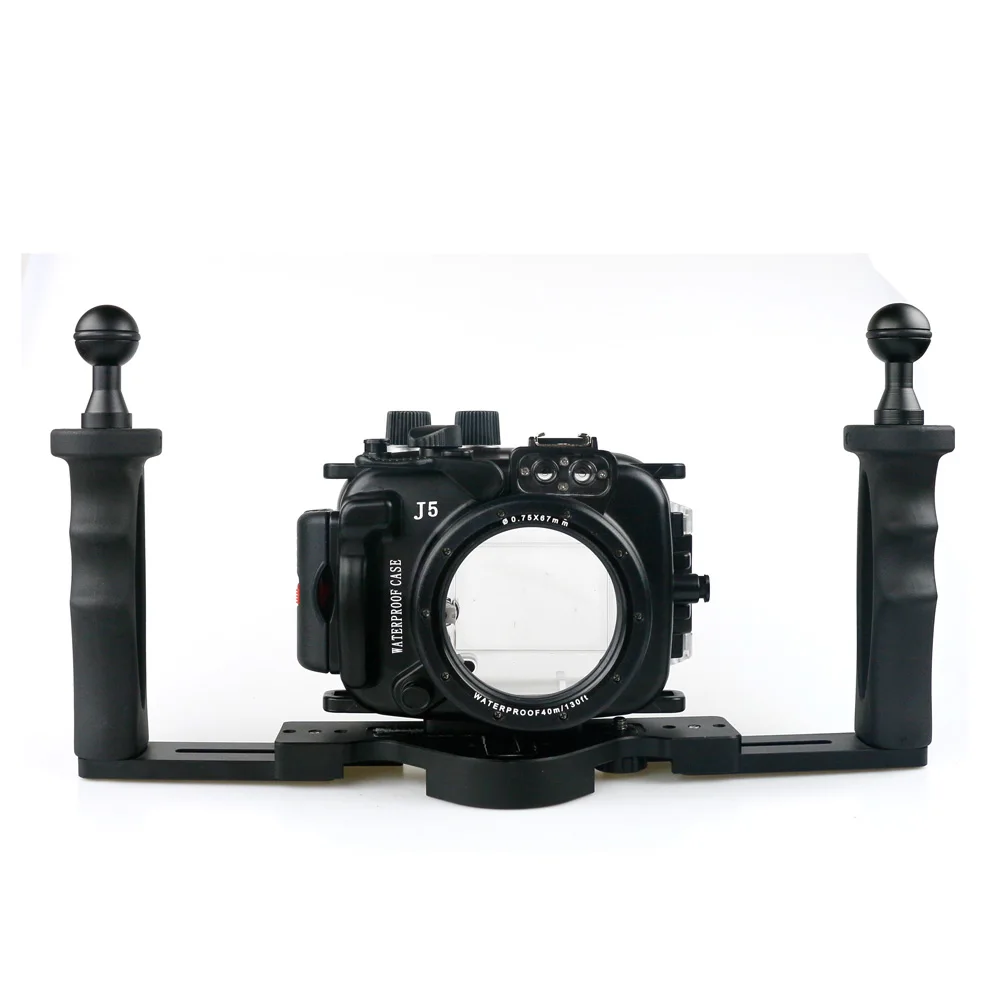 Case and Tray 3 130 футов/40 м водонепроницаемый корпус для Nikon 1 J5 1J5 10-30 мм Сумка для объективов чехол для дайвинга - Цвет: Case and Tray 3