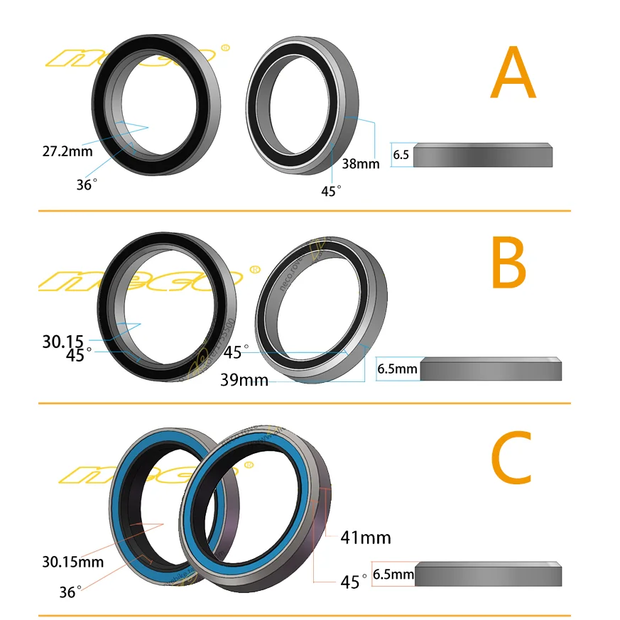 Neco дорожный велосипед подшипник гарнитура для горного велосипеда Р р 38 39 41 8 43 44 46 9